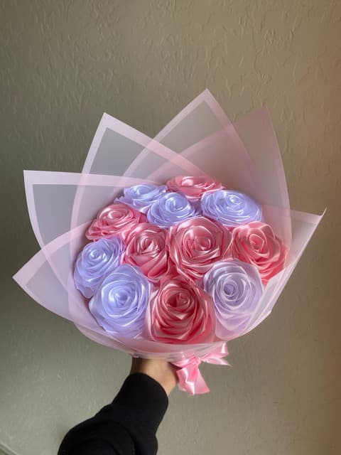 Ribbon rose bouquets
