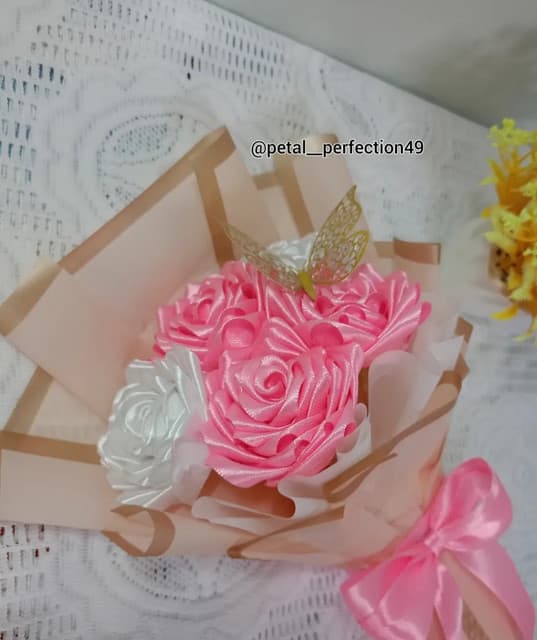 Ribbon rose bouquets